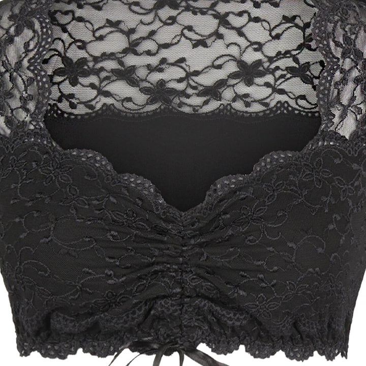 Nina von C. Dirndl-Bluse, Kurzarm Damen,32,Schwarz