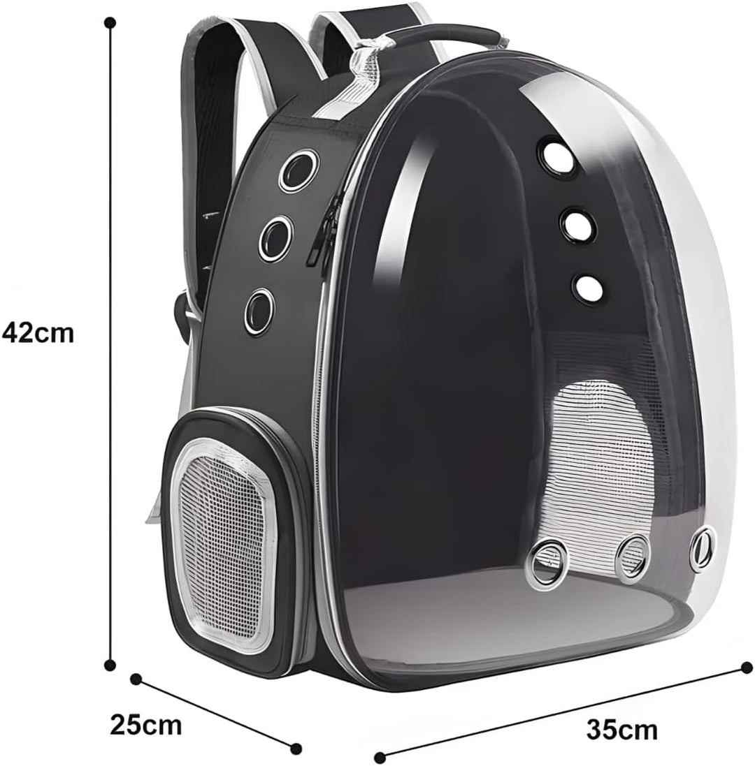 Retoo Katzenrucksack Hunderucksack mit Vornes Transparentes Fenster und Reissverschluss, 42x35x25cm,