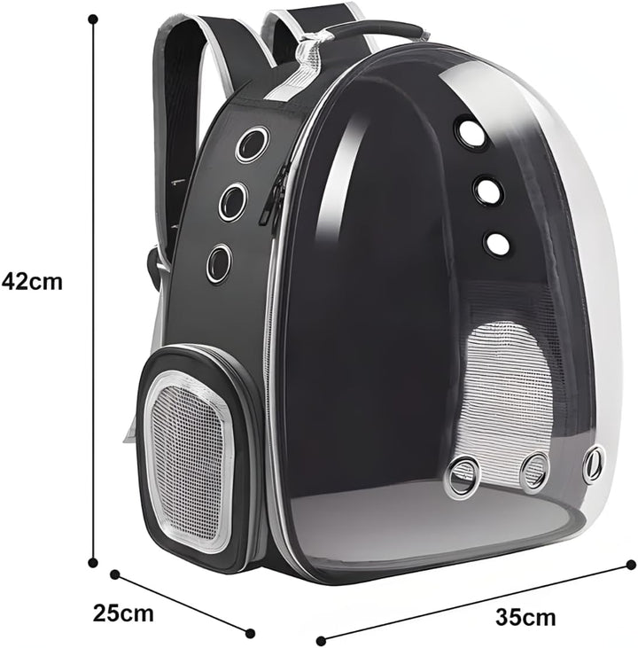 Retoo Katzenrucksack Hunderucksack mit Vornes Transparentes Fenster und Reissverschluss, 42x35x25cm,