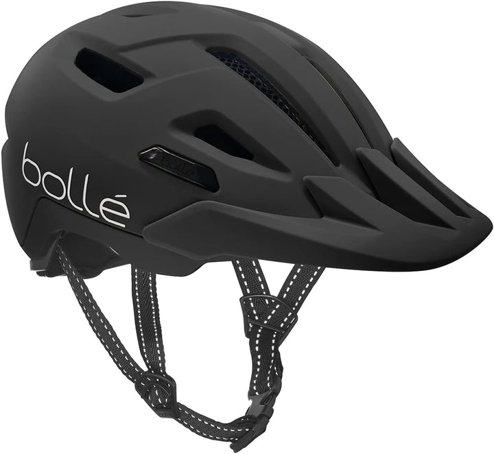 Bollé - Stance Cross, Bike Helmet, Urban Bike Helmet, Mountainbike Helmet, Visor Helmet Schwarz L, S