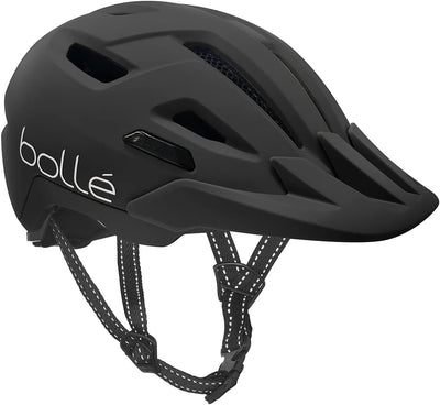 Bollé - Stance Cross, Bike Helmet, Urban Bike Helmet, Mountainbike Helmet, Visor Helmet Schwarz S, S