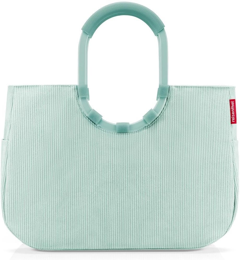 reisenthel loopshopper L cord mint – Stabile Tasche mit praktischen Fächern aus recycelten PET-Flasc