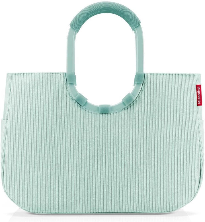 reisenthel loopshopper L cord mint – Stabile Tasche mit praktischen Fächern aus recycelten PET-Flasc