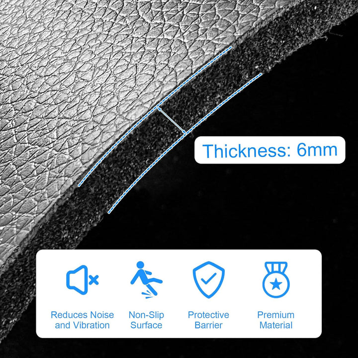 2 Stück Bodenschutzmatte für Sportgeräte Fitnessgeräte 28 x 70cm, Bodenschutzmatte Fitness 6mm Dicke