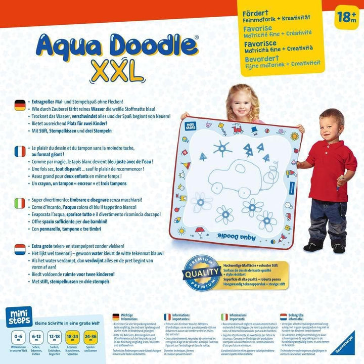 Ravensburger ministeps 4180 Aqua Doodle XXL, Grosse Malmatte für fleckenfreies erstes Malen mit Wass