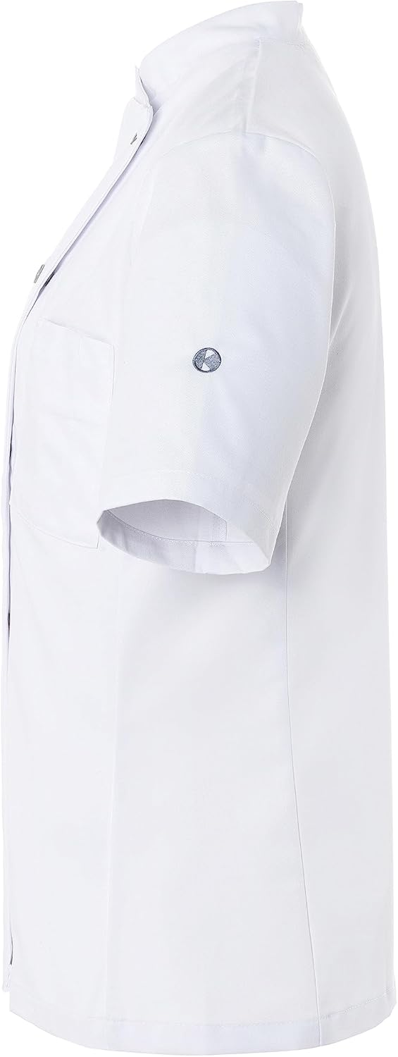 Karlowsky Damenkochjacke Greta Kurzarm Druckknöpfe 65% Polyester, 35% Baumwolle 40 Weiss, 40 Weiss