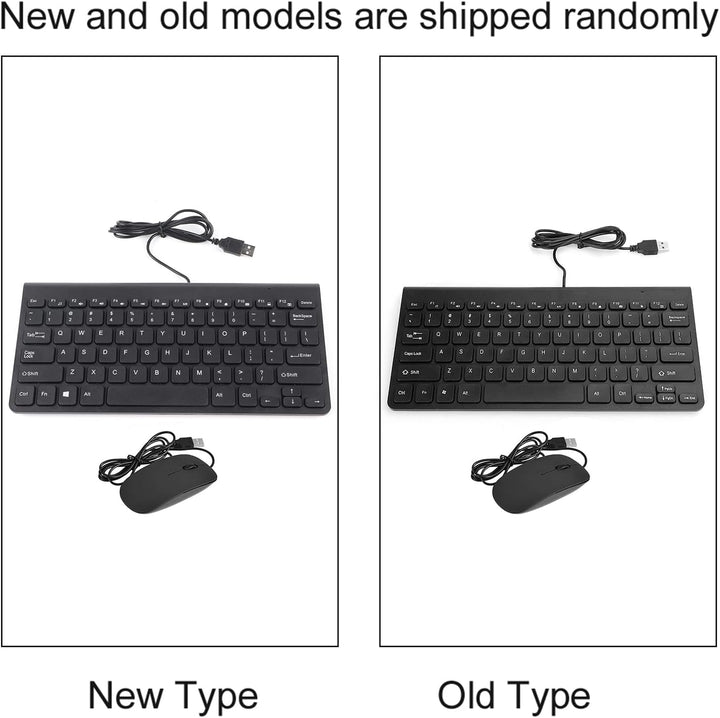 K168 Tastatur Maus Set,Kabelgebundene Tastatur Maus Set,Amerikanisches QWERTY Layout,Runde Tastenkap