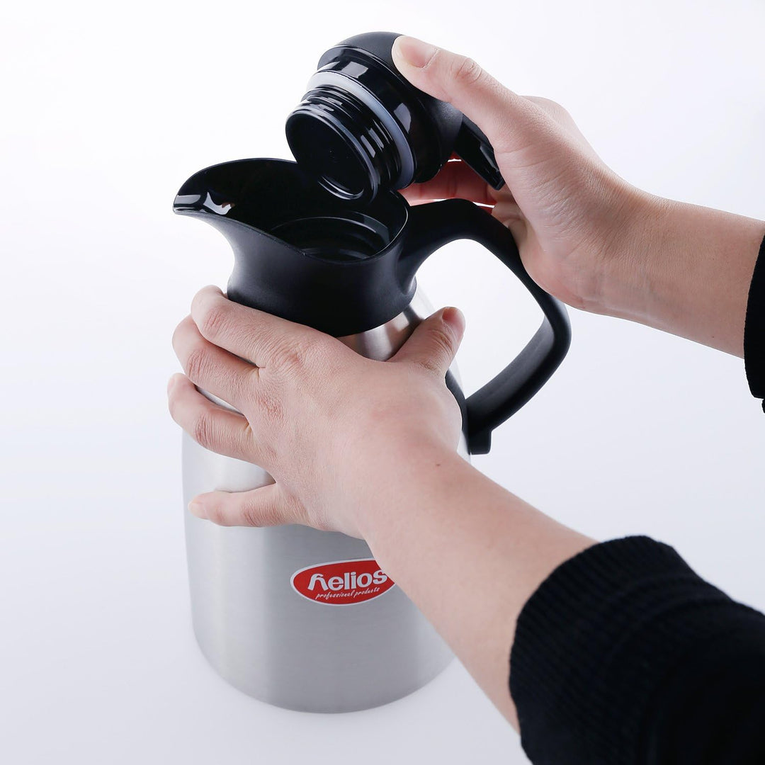 Helios Enduro Push Edelstahl-Isolierkanne, matt, 1,5 Liter, 1,5 Liter