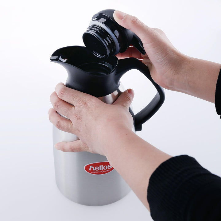 Helios Enduro Push Edelstahl-Isolierkanne, matt, 1,5 Liter, 1,5 Liter