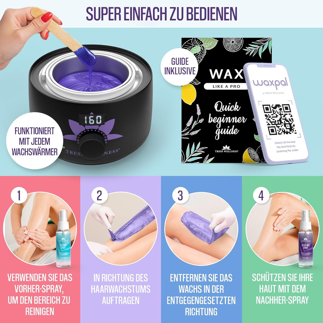 Wachs, Waxing Perlen Set für Wax Warmer - Brazilian für Waxing Maschine - Wachsperlen Haarentfernung