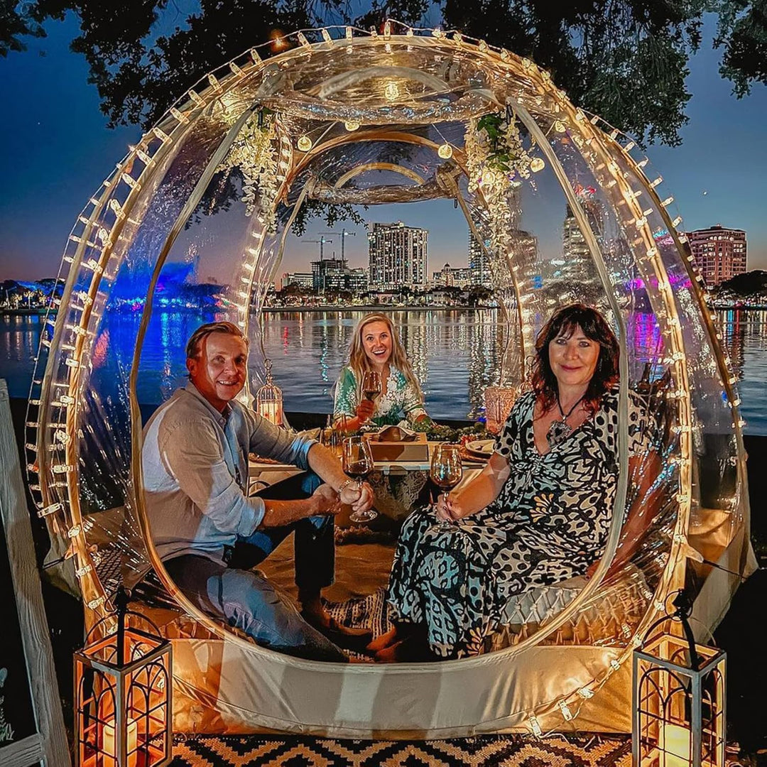 Alvantor Pop-Up-Bubble-Zelt, Instant Iglu-Zelt für 2 bis 3 Personen, Sichtschutzhaus für Terrasse, g