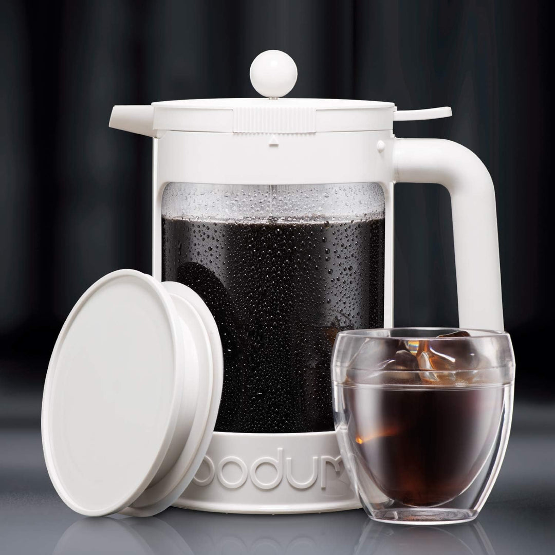 Bodum k11683 – 913 Bean Kaffeebereiter Eiskaffee Kunststoff weiss 12,5 x 20 x 22,7 cm 1,5 l, Weiss
