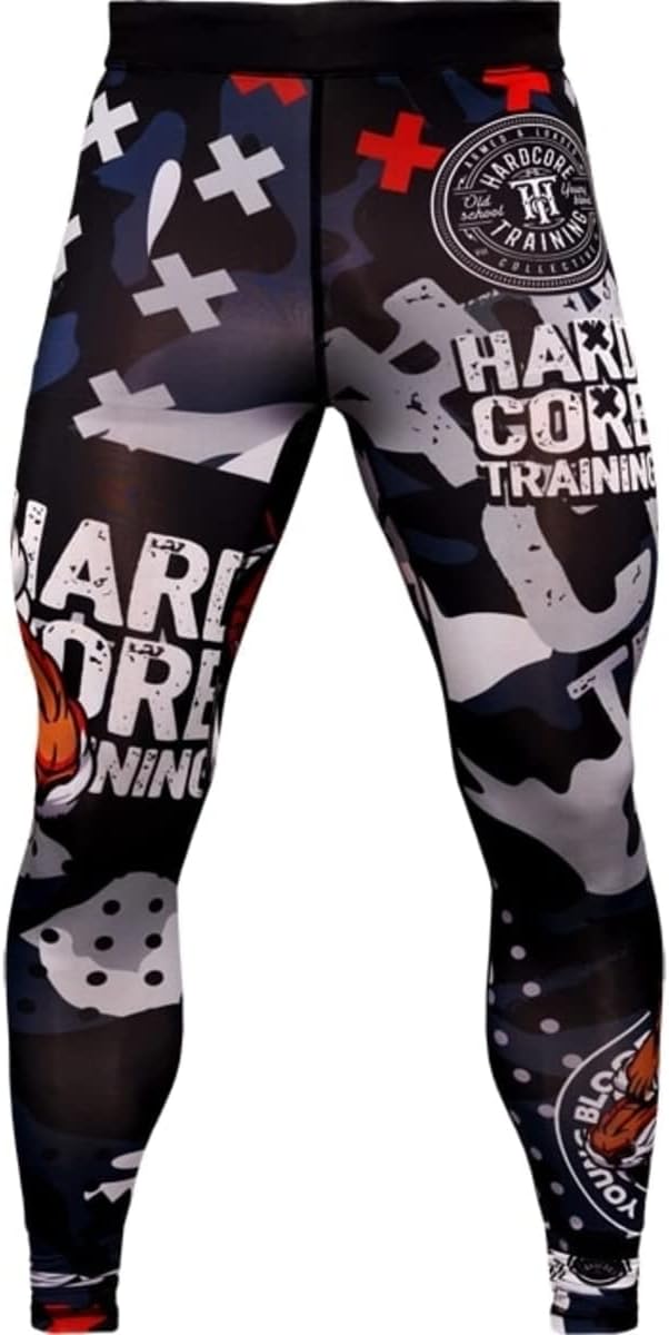 Hardcore Training Herren Compression Pants Kompressionshose Leggings Sportkleidung Grappling MMA Kam