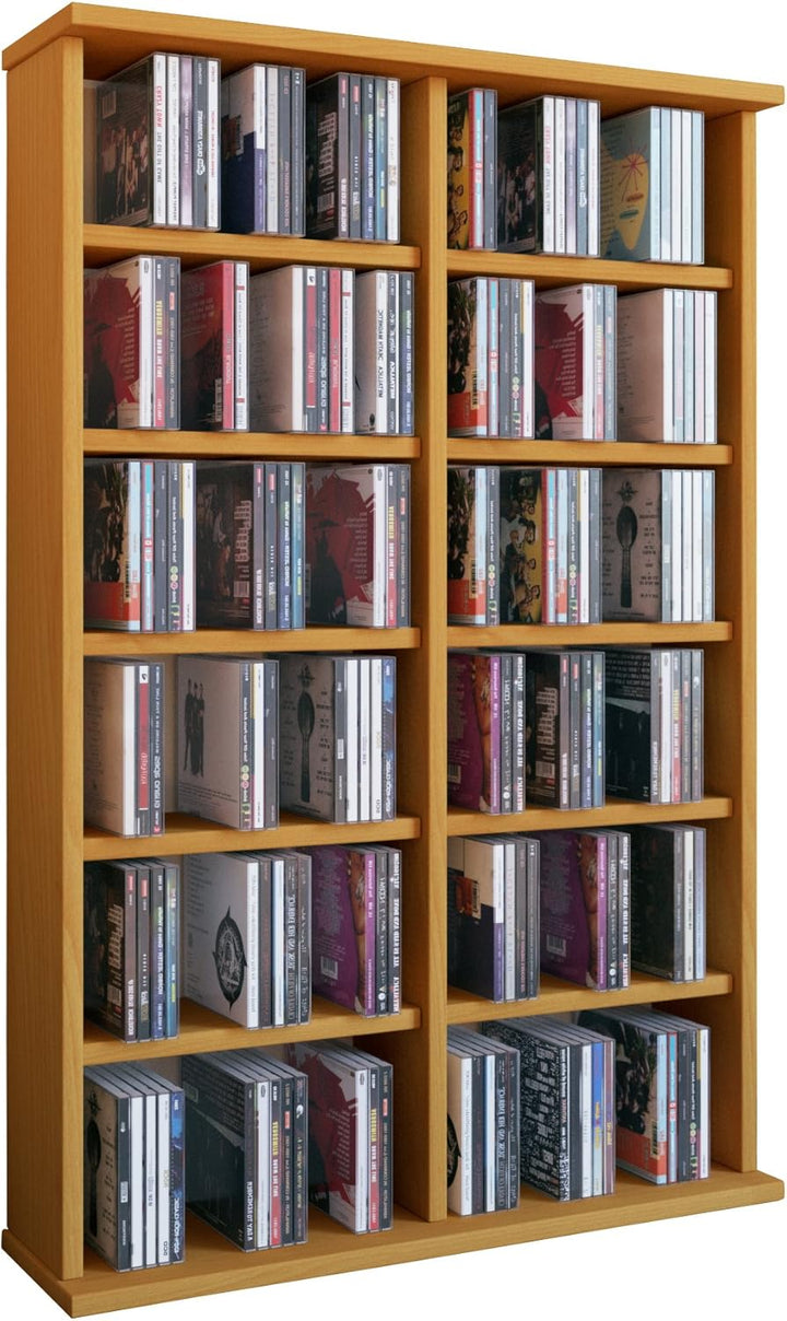 VCM 50443 Regal Schrank DVD CD Rack Medienregal Medienschrank Aufbewahrung Holzregal Standregal Möbe