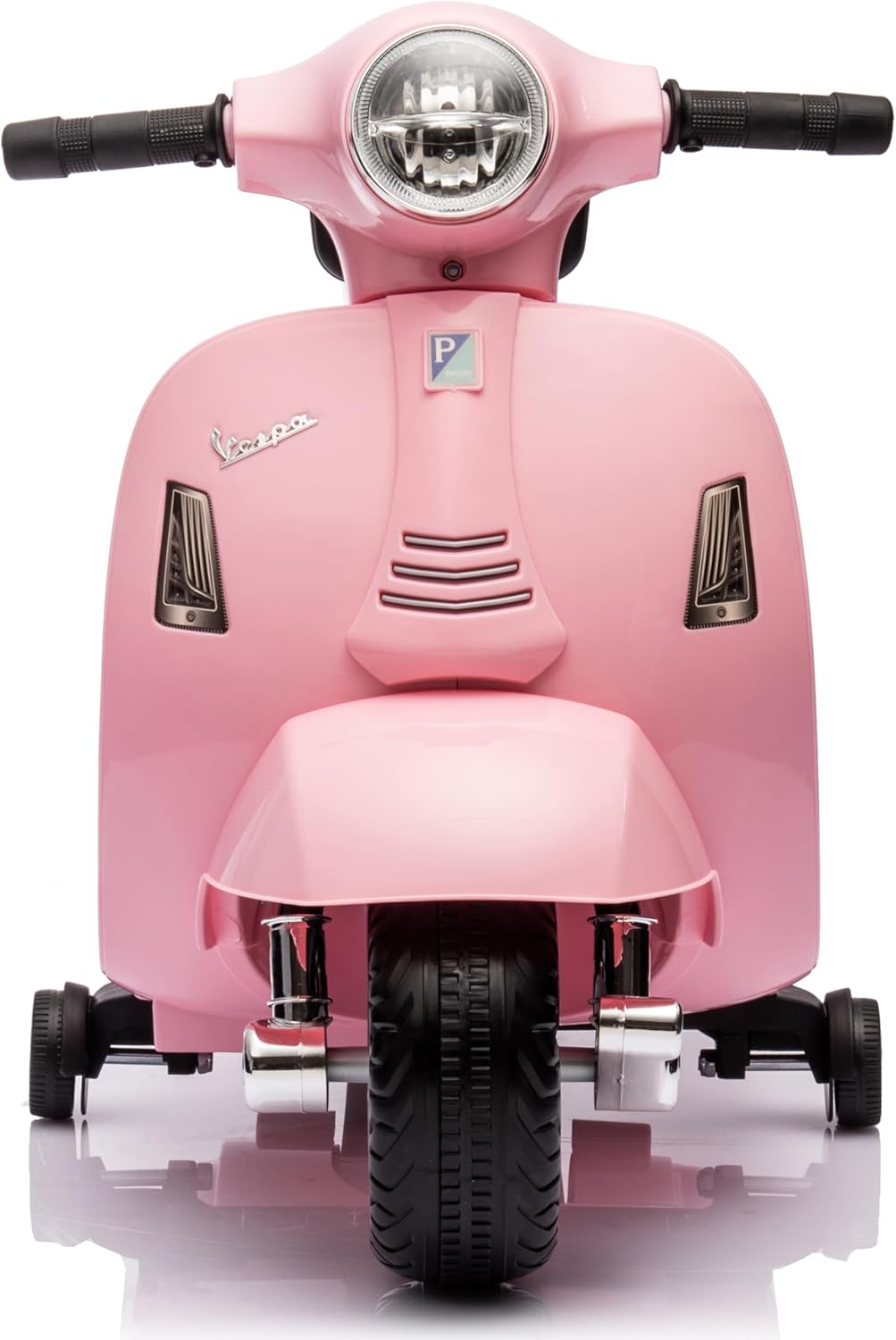 Vespa Elektroroller Elektrofahrzeug Kinderfahrzeug Scooter (Rosa mit Rückenlehne), Rosa