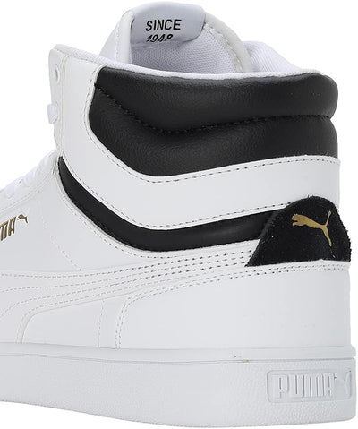 PUMA Unisex Shuffle Mid Sneaker 38.5 EU Puma White Puma White Puma Black Puma Team Gold, 38.5 EU Pum