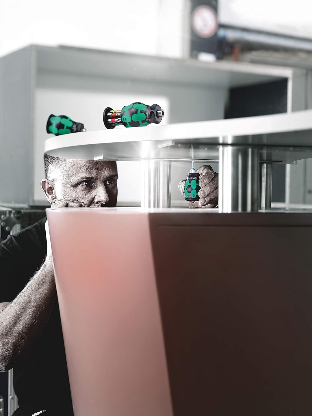Wera 05008873001 Kraftform Kompakt Stubby 1 Schraubendreher mit Bit Magazin, 6-teilig KK Stubby Maga
