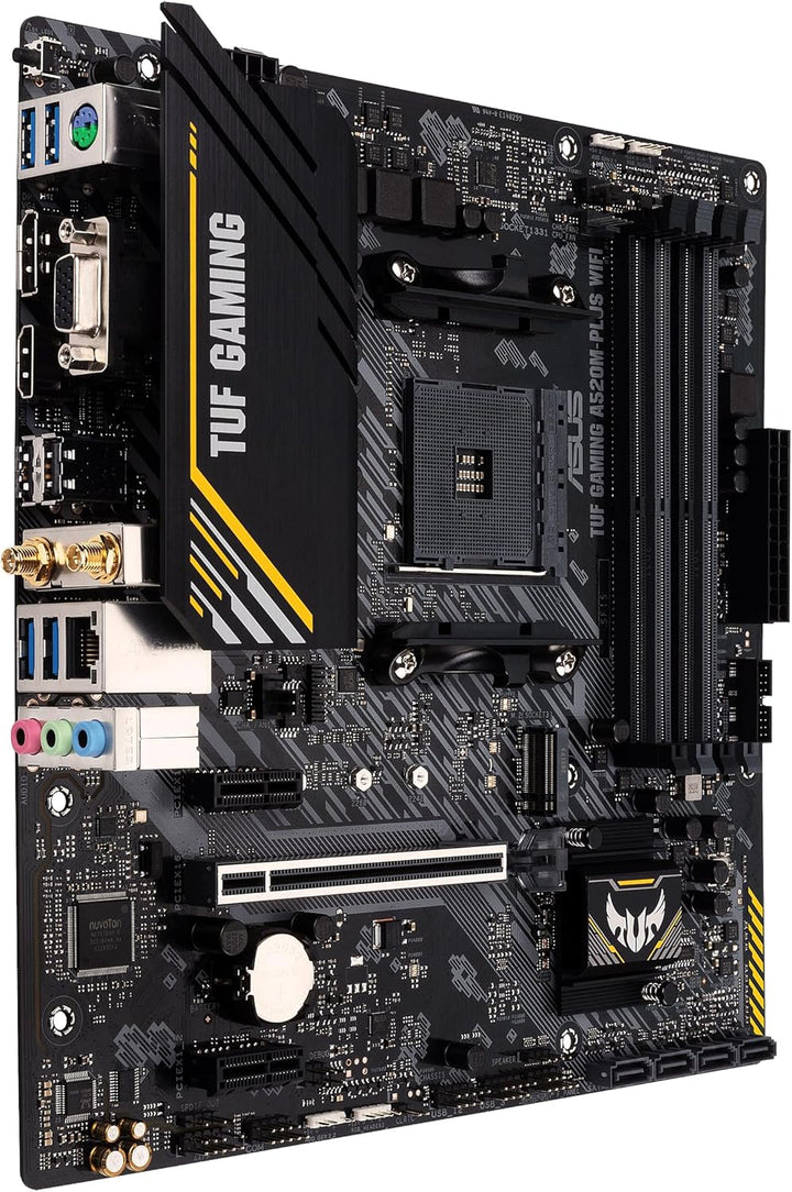 ASUS TUF GAMING A520M-PLUS WIFI Mainboard Sockel AMD A520 (Ryzen AM4, Micro ATX mit M.2-Unterstützun