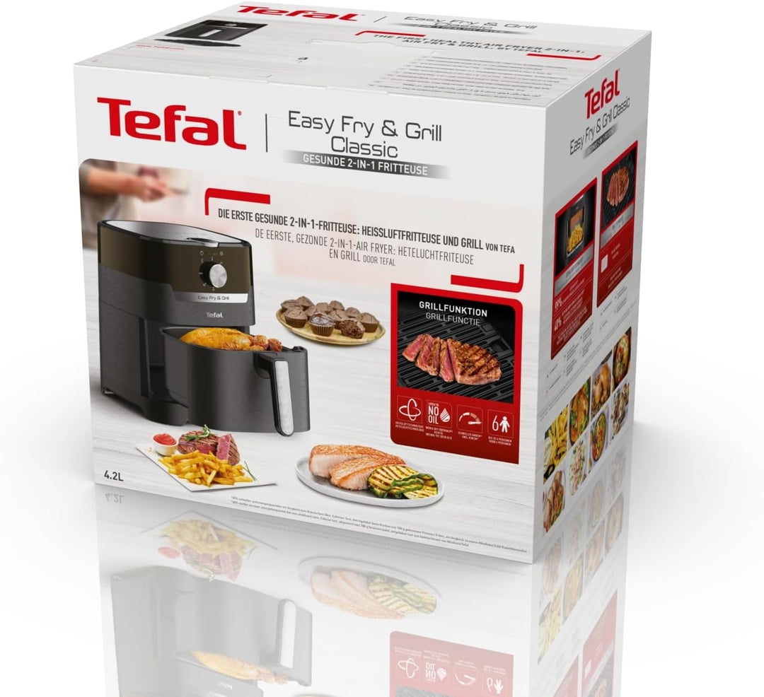 Tefal EY5018 Easy Fry & Grill Classic Heissluftfritteuse | 2-in-1 Technologie (Air Fryer und Grill)