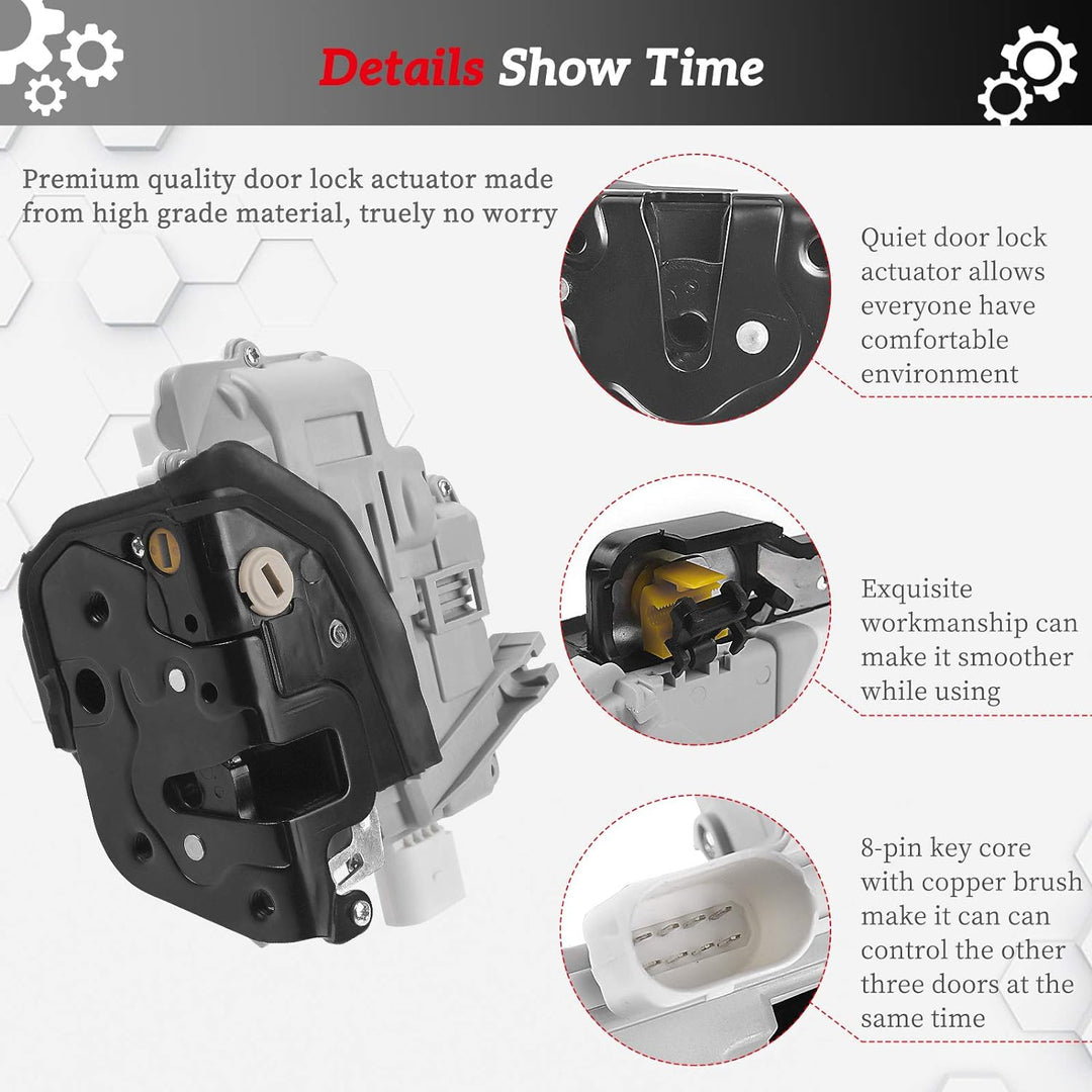 Türschloss Hinten Links, OTUAYAUTO Schloss Stellmotor mit Zentralverriegelung für A3 A4 A6 A8 4F0839