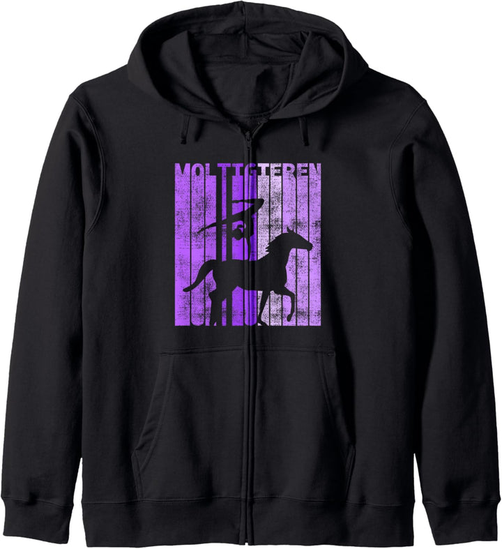Retro Voltigieren Pferd Volti Reitsport Kapuzenjacke