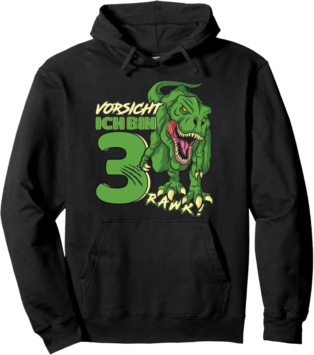 Dinosaurier 3 Geburtstag Deko ich bin 3 Dino Jungen 3 Jahre Pullover Hoodie