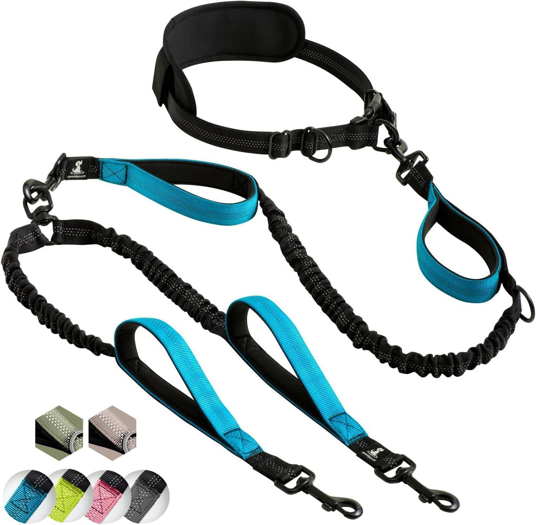 Joggingleine für Hunde zum Laufen, Joggen, Wandern | 2 in 1 Joggingleine und Normale Hundeleine für