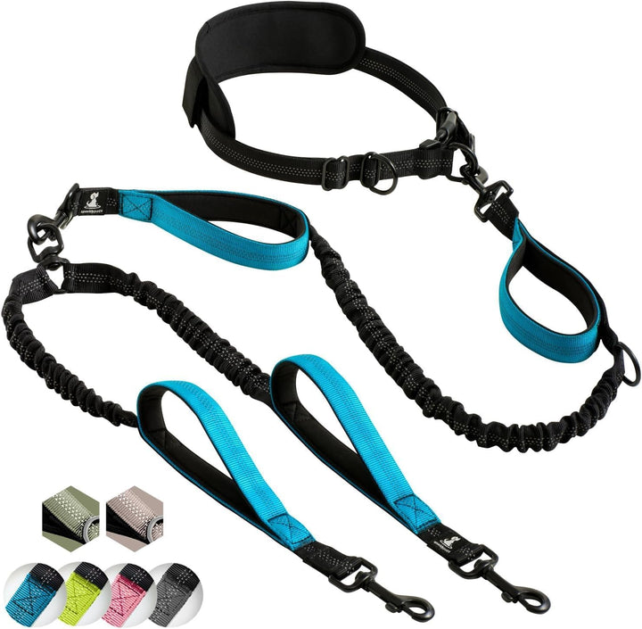Joggingleine für Hunde zum Laufen, Joggen, Wandern | 2 in 1 Joggingleine und Normale Hundeleine für