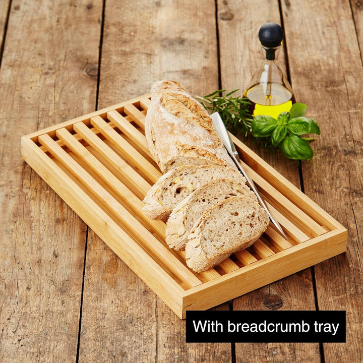 Point-Virgule Brotschneidebrett mit krümelrost, Schneidebrett mit Auffangschale, Schneidebrett Brot,