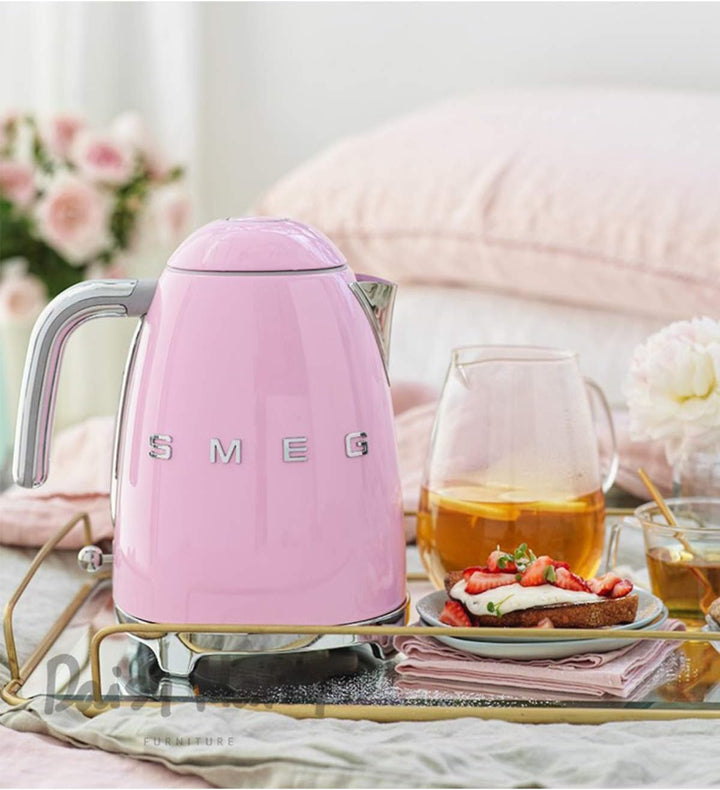 Smeg, KLF03PKEU 1.7L Wasserkocher, Soft-Opening-Kannenverschluss, Herausnehmbarer Anti-Kalkfilter au