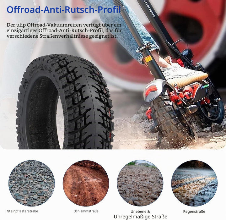 10x2,75-6,5 Offroad-Tubeless-Reifen 10 Zoll dicker Ersatzreifen für KuKirin G3/G2 Master Speedway 5