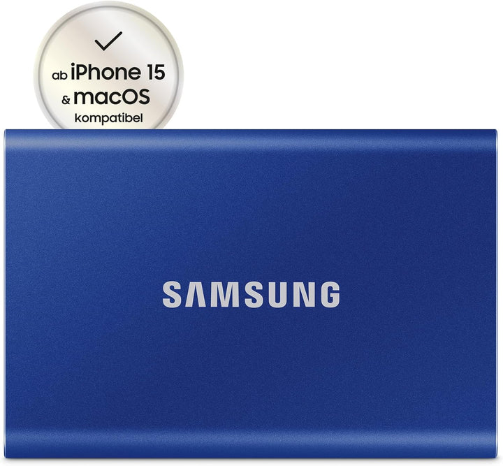 Samsung Portable SSD T7, 1 TB, USB 3.2 Gen.2, 1.050 MB/s Lesen, 1.000 MB/s Schreiben, Externe SSD Fe