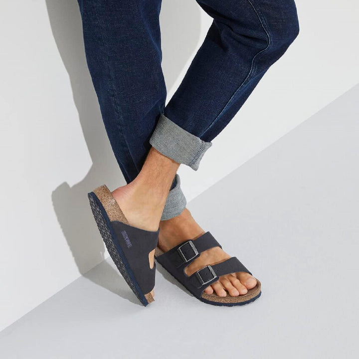 BIRKENSTOCK Arizona Bs Desert Dust Vegan 1024544, Sandalen 41 EU Schmal Indigo Blue, 41 EU Schmal In