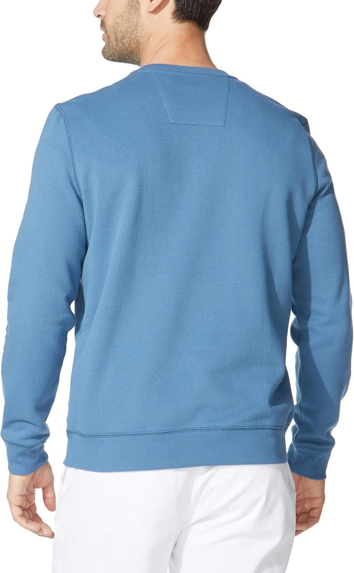 Nautica Herren Basic Crew Neck Fleece Sweatshirt S Blauer Stern, S Blauer Stern
