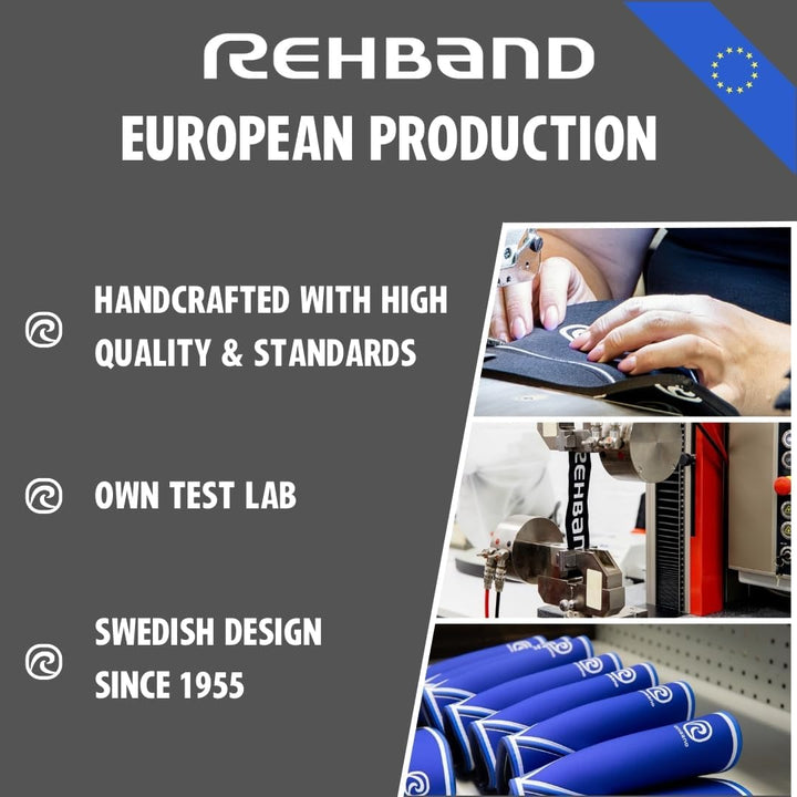 Rehband Kniebandage Kraftsport, Kniestütze für Cross Fit & schweres Training, Knee Sleeve aus 5 mm N