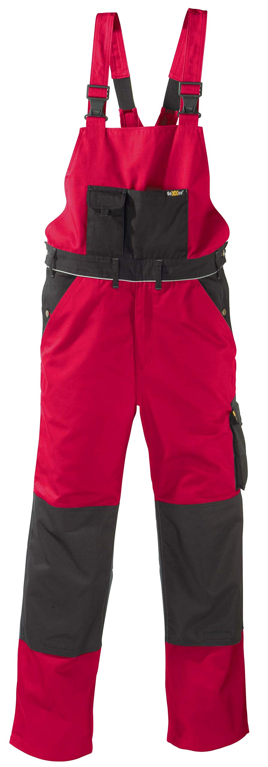 teXXor 2-in-1 Arbeitsbundhose Canvas 320 mit Cordura, verstärkt rot 62, 20-008333-62, Rot 62