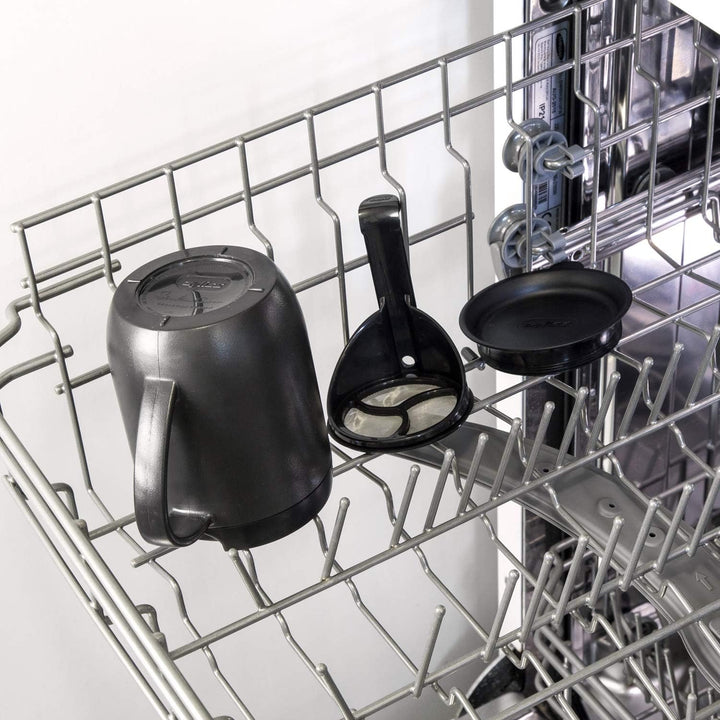 Zyliss E990001 Hot Mug Kaffeebecher, Plastik/Silikon, Grau, Thermobecher, Isoliert Reise Kaffeebeche
