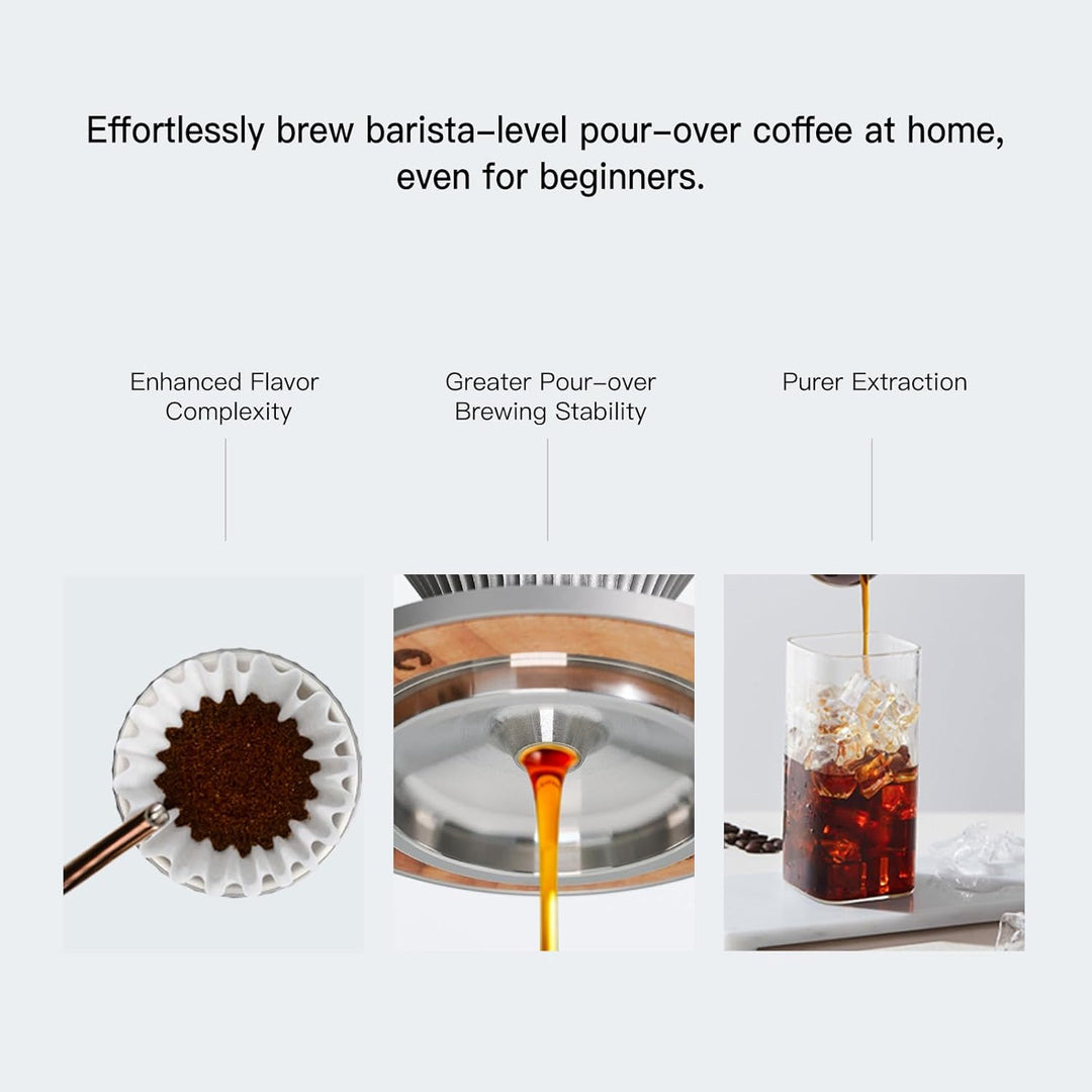 Pour Over Coffee Dripper Drip Coffee Pour Over Maker With Night Light Customized Blossom Coffee Trun