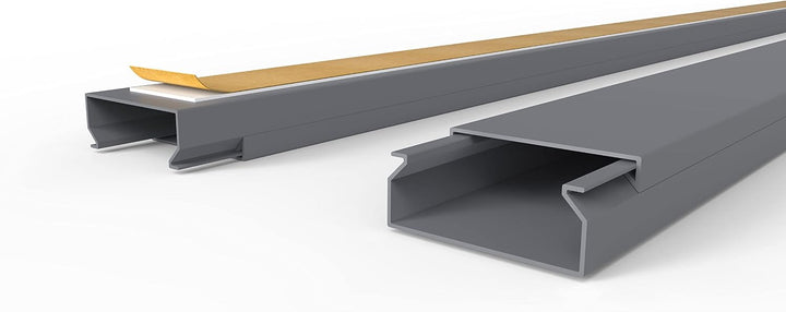 Kabelkanal Selbstklebend Pro mit Schaumklebeband, Kabelschacht 50m 40x16mm - 50x1m, Gray - Grau 50m