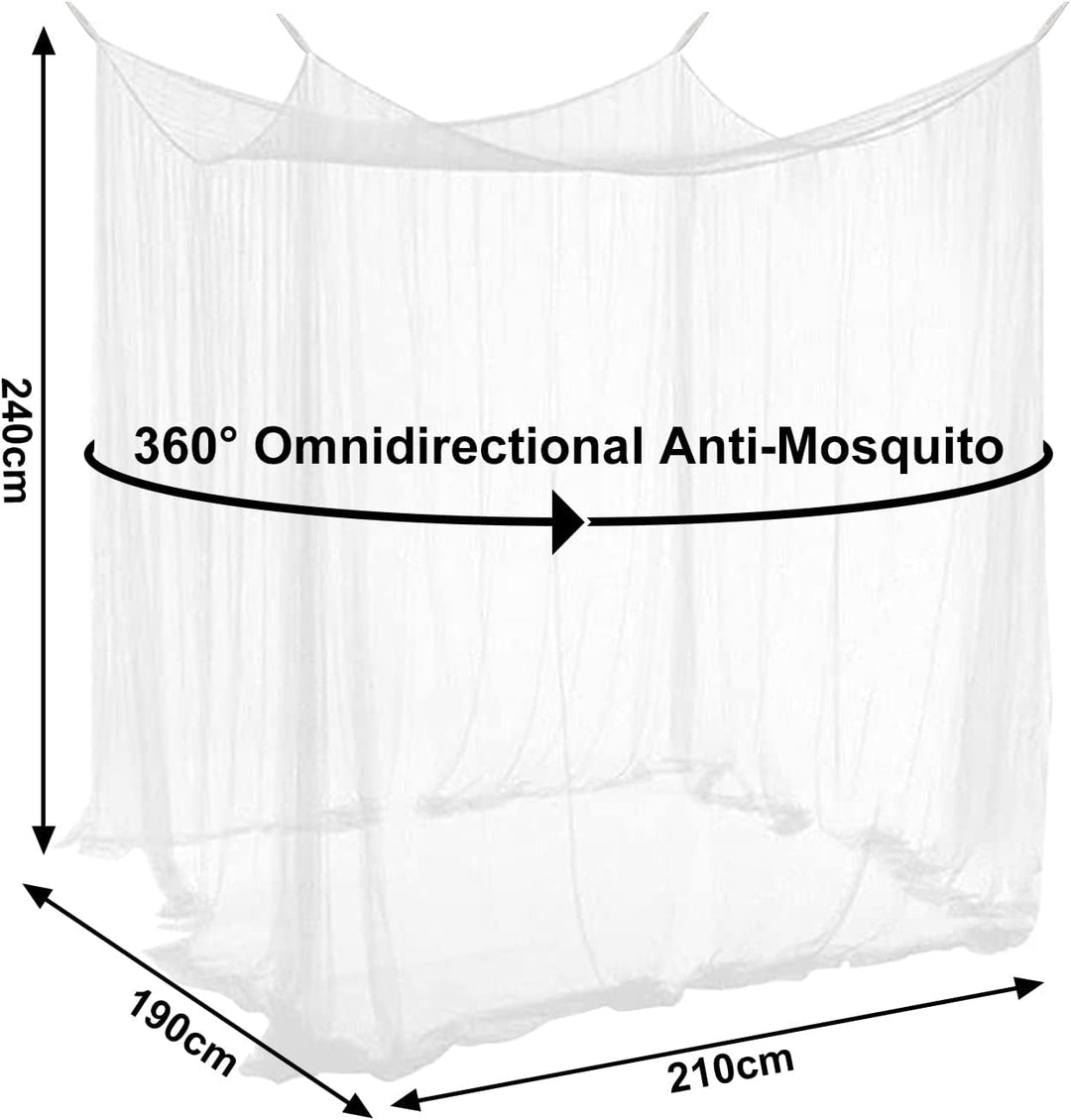 Moskitonetz, Moskitonetz Doppelbett mit 4 Ecke, Grosses Mückennetz für Bett, Einzelbett und Doppelbe