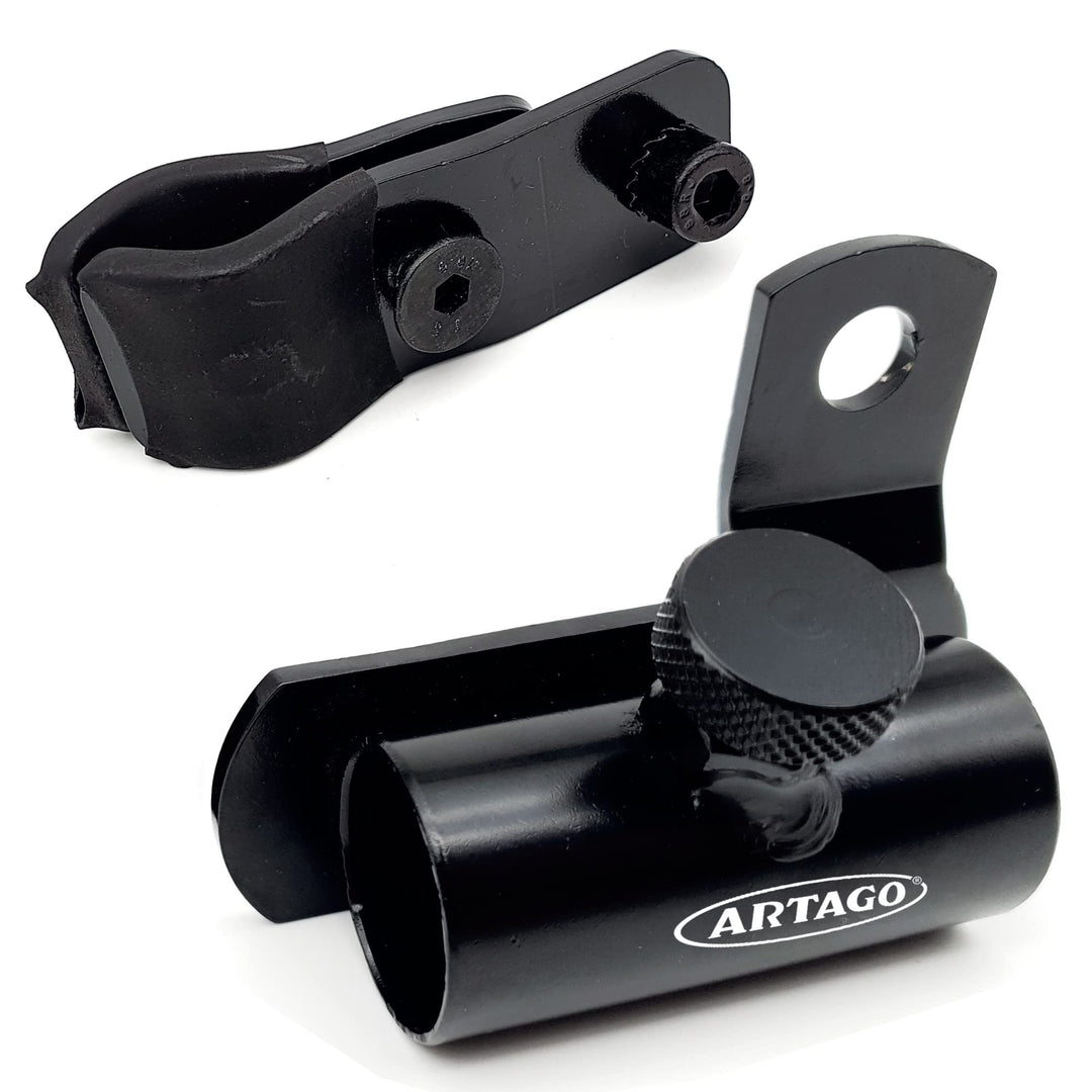 Artago K502 Universal Bügelschloss Halterung (Metall) an Rohren oder Schrauben für Fahrrad und Motor