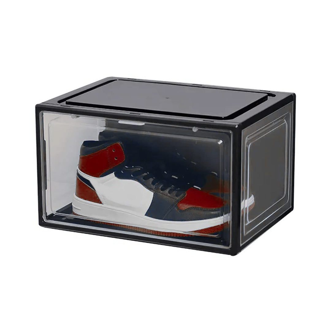 HAC24 Schuhbox Stapelbar Schuhorganizer bis Gr.47 Aufbewahrungsbox Schuhe Kunststoffbox Schuhkasten