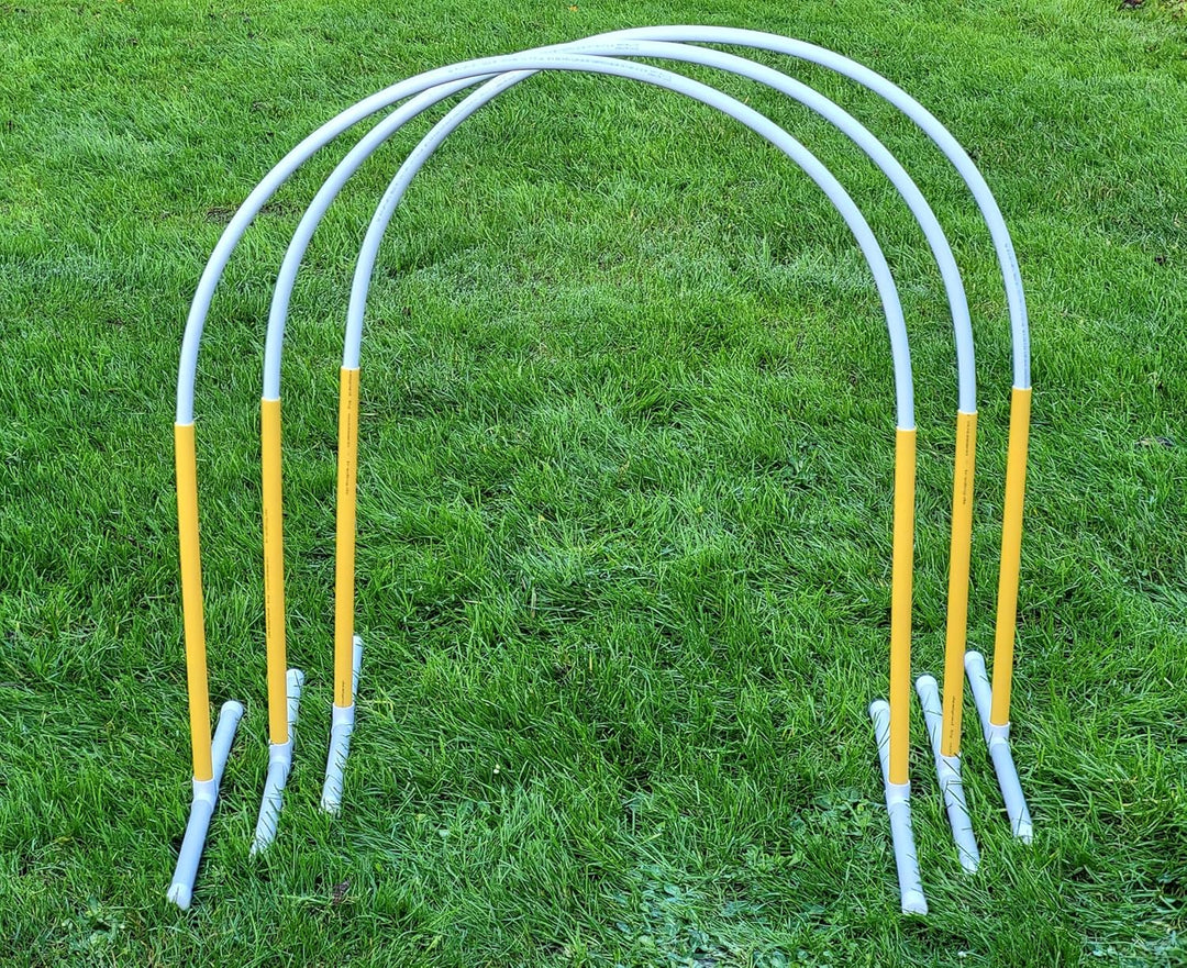 3 NADAC Hoopers Bögen mit Ständer (gelb), VDH Konform, Fun-Hoopers