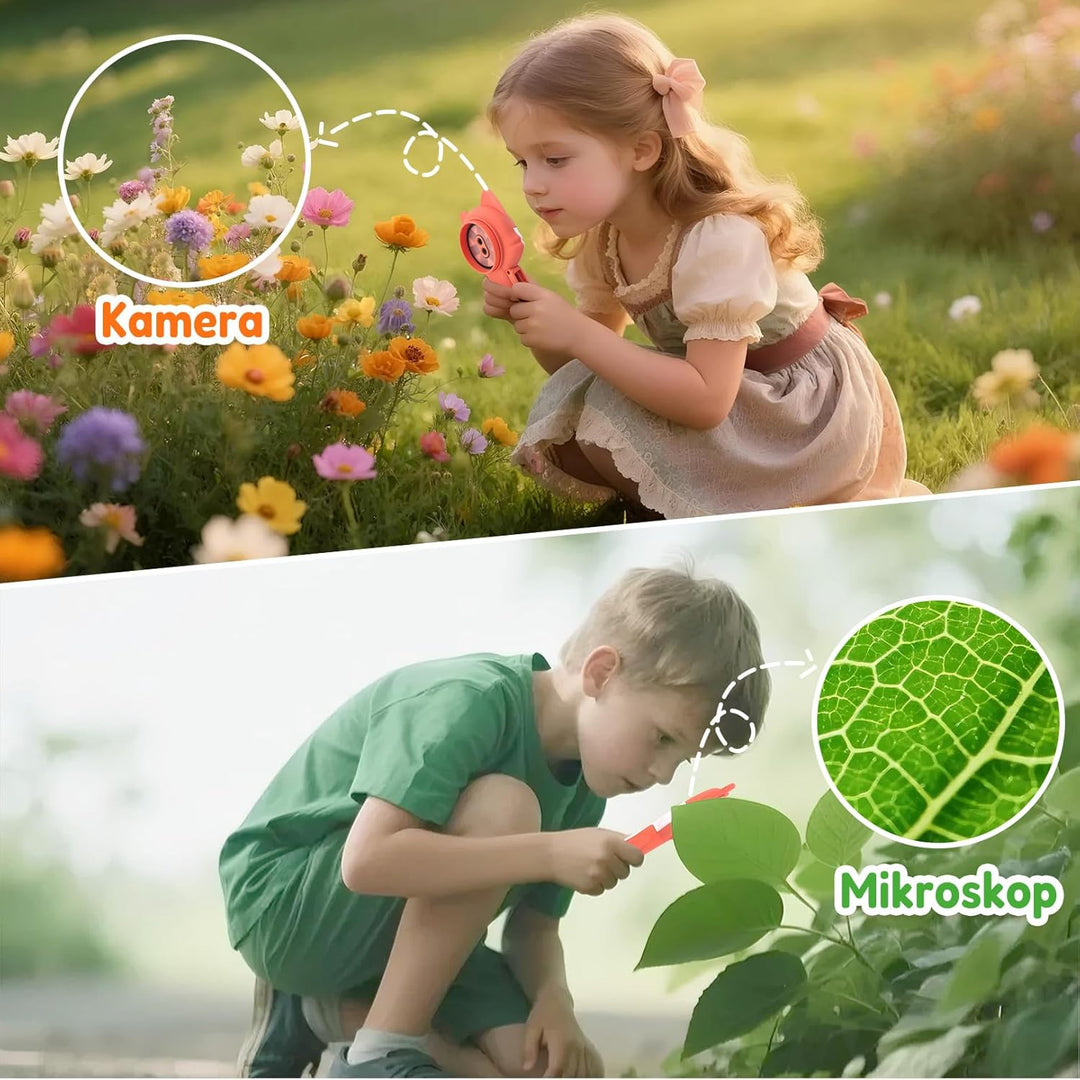 Charmline 2-in-1 Digitales Mikroskop für Kinder mit Kamera & Mikroskopobjektiv, Kinder Mikroskop mit