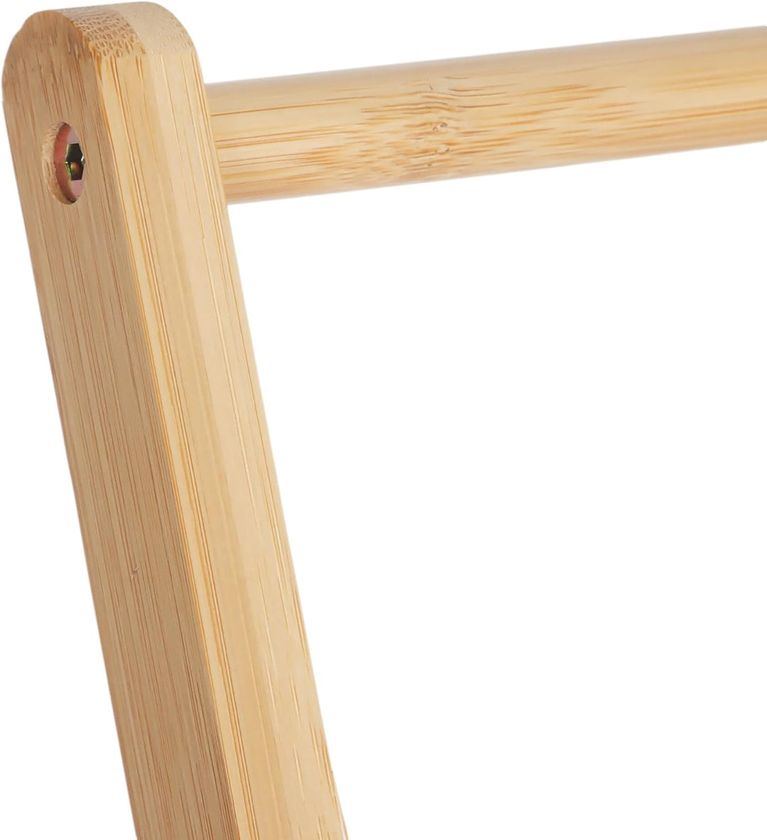 Relaxdays Handtuchständer Bambus, klappbar, Ablage, 3 Stangen, HxBxT: 112 x 55 x 44,5 cm, Handtuchab