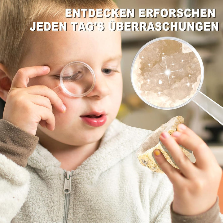 Kristalle Adventskalender 2024 für Kinder Weihnacht Countdown Kalender 24 Stück Sammlung Gesteine un