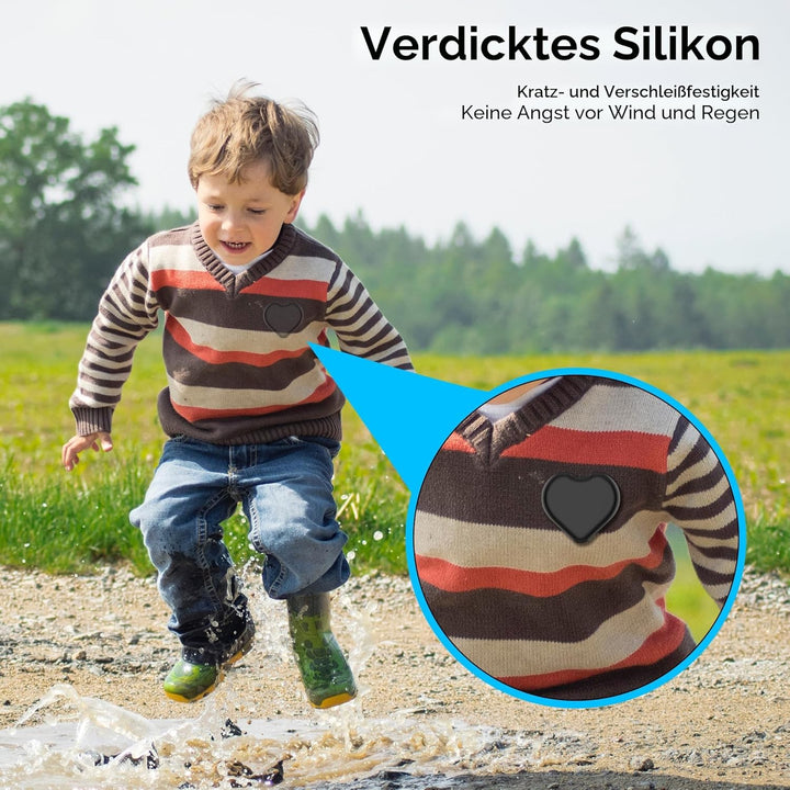 DDJ AirTag Kinder-Schutzhülle, 4er-Pack für Apple AirTag Tracker-Halter mit unsichtbarem Pin, Anti-V
