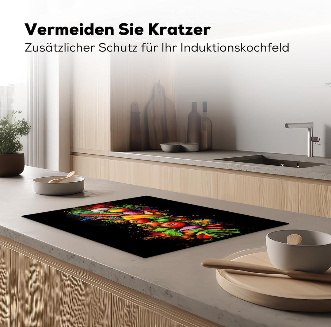 Herdabdeckplatte 70x52 cm Einteilig Induktionsmatte Küche Abdeckung Ceranfeld Herd Abdeckplatte Deko