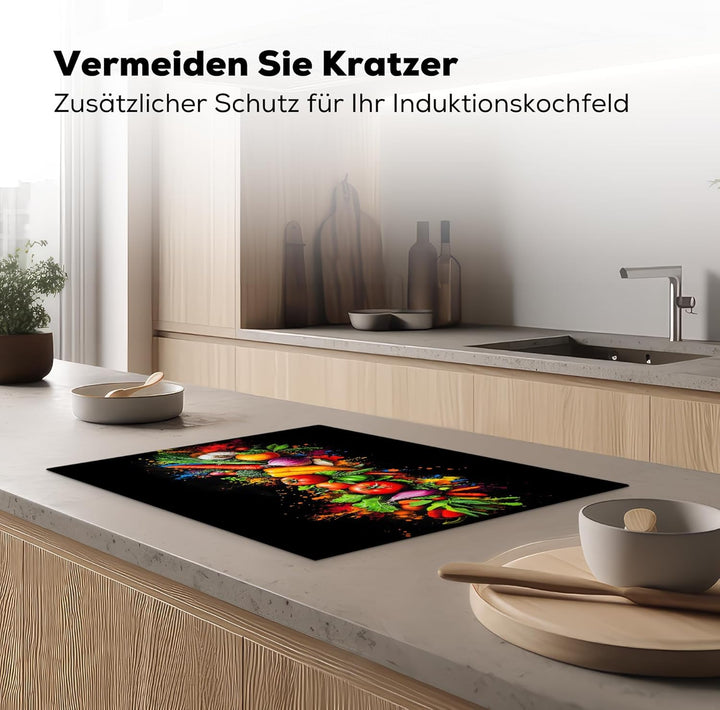 Herdabdeckplatte 70x52 cm Einteilig Induktionsmatte Küche Abdeckung Ceranfeld Herd Abdeckplatte Deko