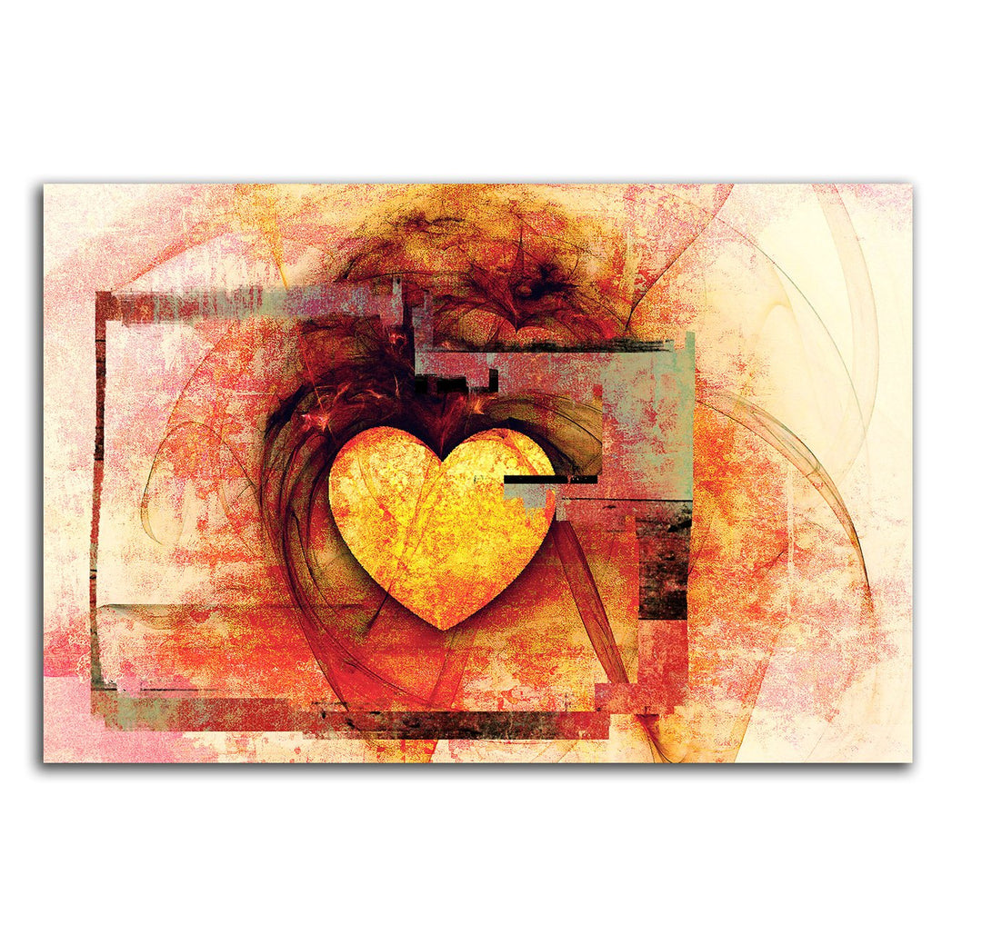 Herz Schmerz Liebe Leidenschaft Abstraktes Bild auf Leinwand Abstrakt133_cm_dekoratives LeinLeinwand